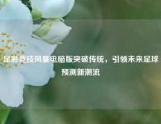 足彩竞技风暴电脑版突破传统，引领未来足球预测新潮流