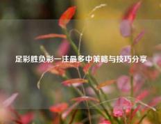 足彩胜负彩一注最多中策略与技巧分享