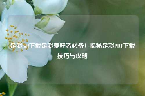 足彩pdf下载足彩爱好者必备！揭秘足彩PDF下载技巧与攻略