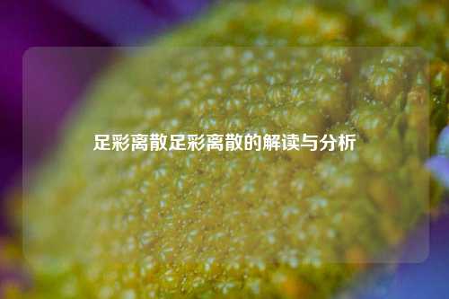 足彩离散足彩离散的解读与分析