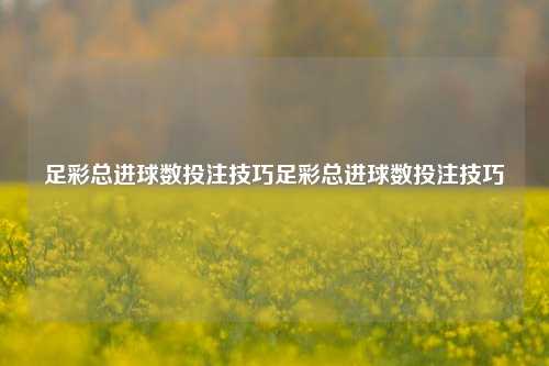 足彩总进球数投注技巧足彩总进球数投注技巧