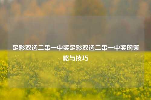 足彩双选二串一中奖足彩双选二串一中奖的策略与技巧